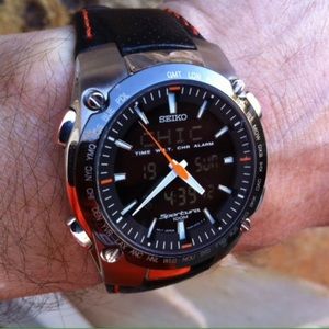 SEIKO SPORTURA ANALOG/DIGITAL WORLD TIMER MEN’S